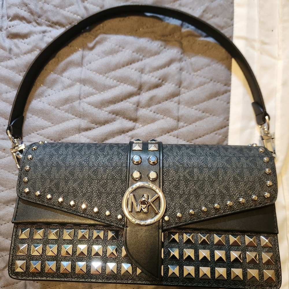 Michael Kors black studded purse